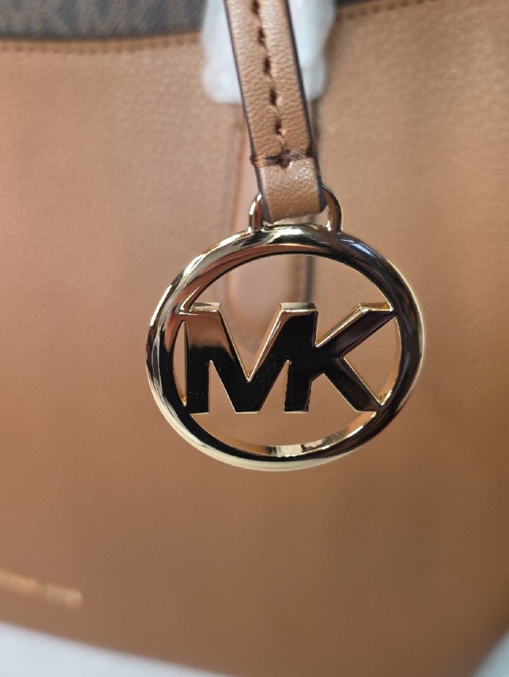 Michael Kors Arden Large Pebbled Leather Tote Bag in brown colorway - Picture 6 of 6
